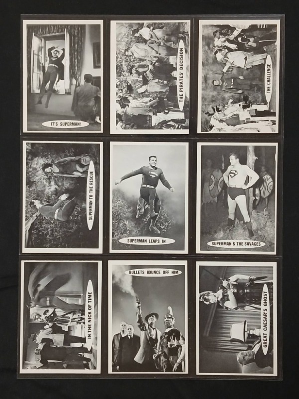 (9) 1958 Superman Trading Cards