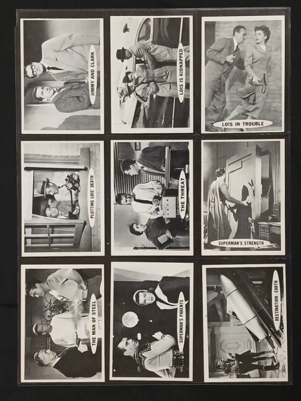 (9) 1958 Topps Superman Trading Cards