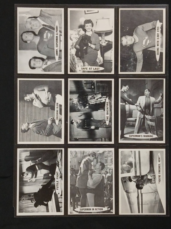 (9) 1958 Topps Superman Trading Cards