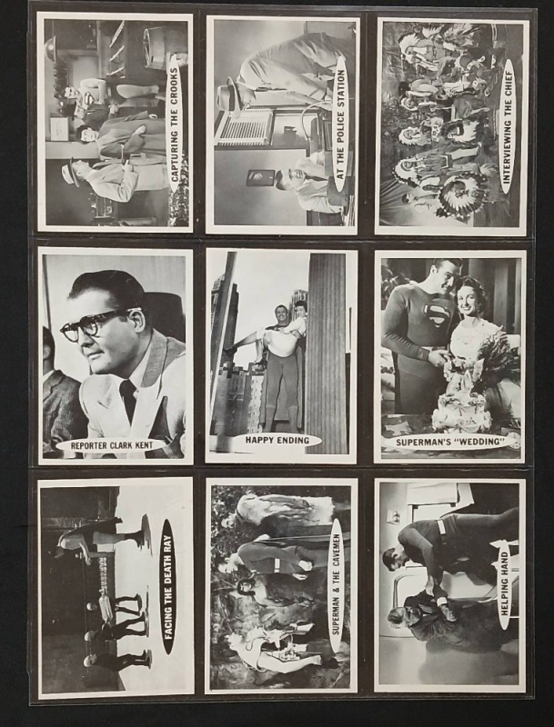 (9) 1958 Topps Superman Trading Cards
