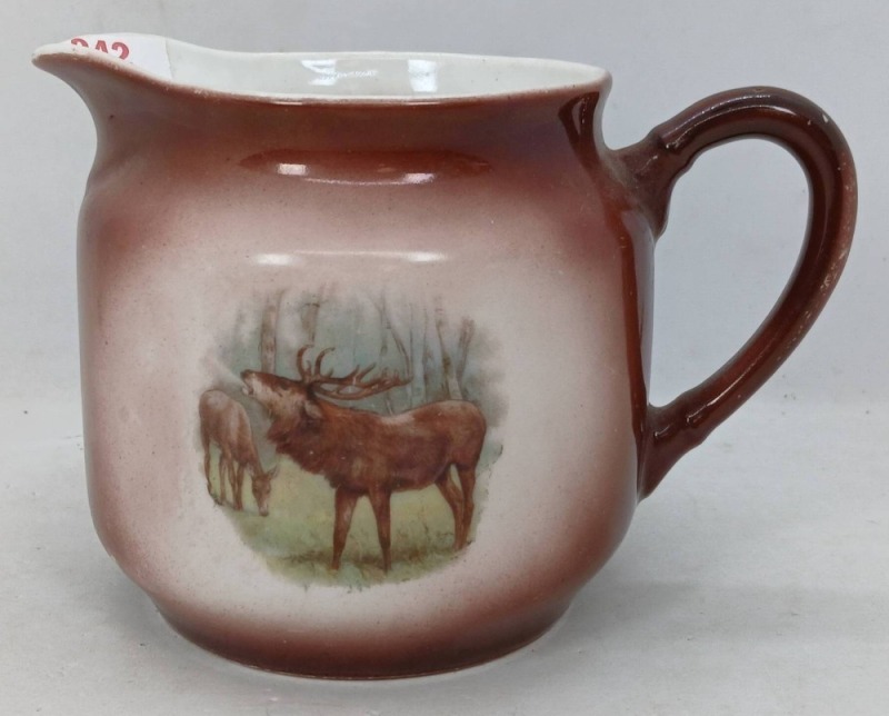 Ceramic Pitcher with Deer Motif