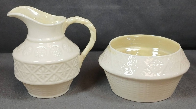 Belleek Creamer and Sugar Set