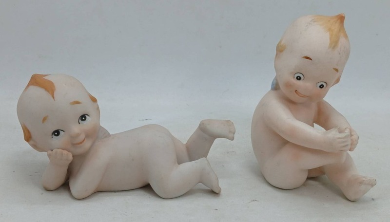 (2) Bisque Porcelain Kewpie Figurines