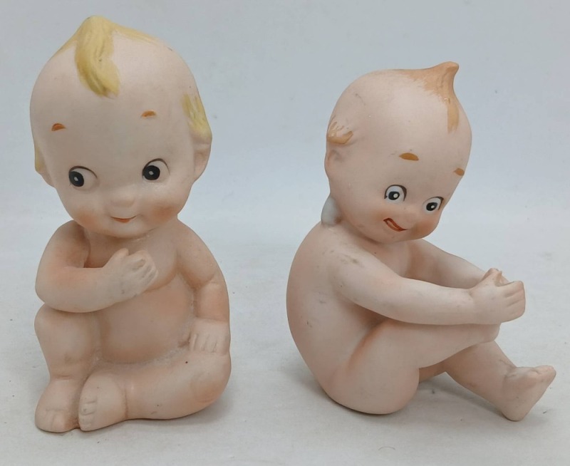(2) Bisque Porcelain Kewpie Figurines