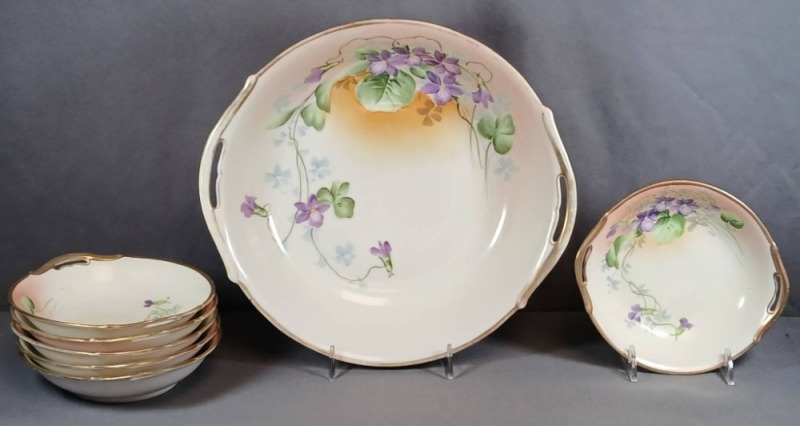 Handpainted Nippon 6 Pc. Berry Set