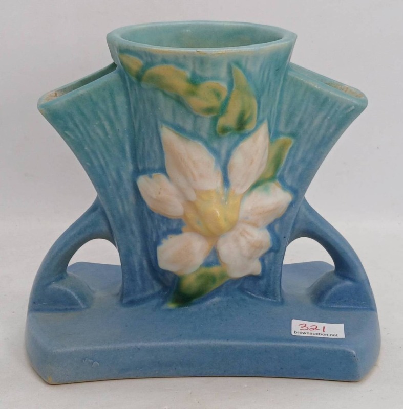 Roseville Clematis 192-5" Cornucopia Vase