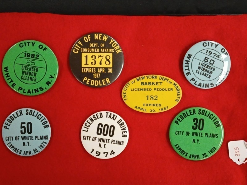 Vintage License Badges