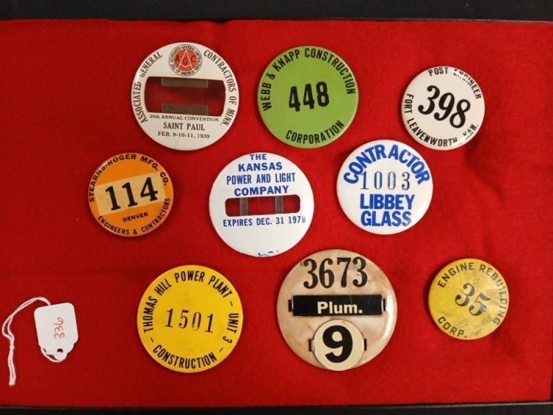 Vintage Employee Badge Buttons
