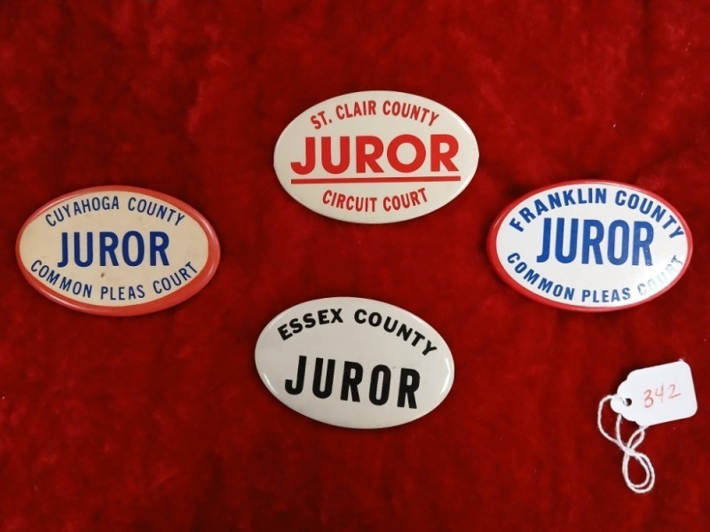 Four Juror Badges