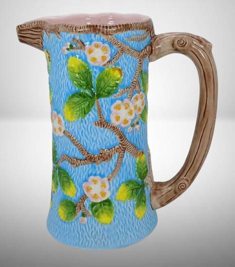 Andrea by Sadek Floral Ceramic Majolica-style Pitcher