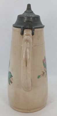 Antique Syrup Pitcher with Pewter Top - 3