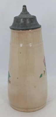 Antique Syrup Pitcher with Pewter Top - 5