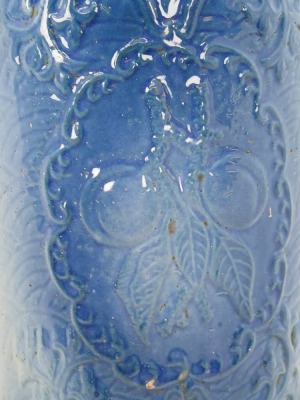 Blue and White Salt Glaze Stoneware Pitcher - 6