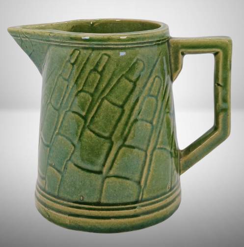 Green Glazed Ceramic Milk Pitcher