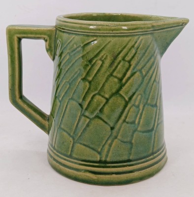 Green Glazed Ceramic Milk Pitcher - 4