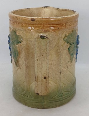 Stoneware Pitcher with Grape Motif - 3