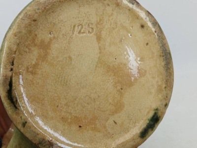 Stoneware Pitcher with Grape Motif - 7