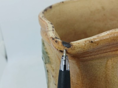 Stoneware Pitcher with Grape Motif - 8