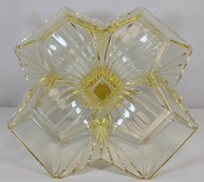 (2) Indiana Glass Pyramid Relish Dishes - 8