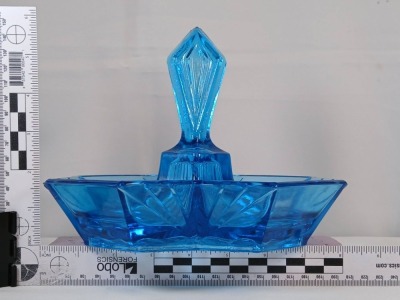 (2) Indiana Glass Pyramid Relish Dishes - 10