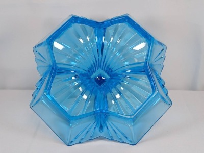 (2) Indiana Glass Pyramid Relish Dishes - 16