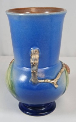 Roseville Pine Cone 839-6" Vase, Blue - 3