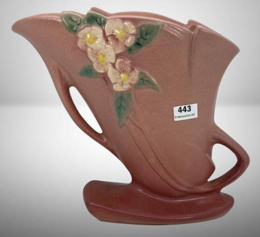 Roseville Mock Orange 972-7" Vase, Pink
