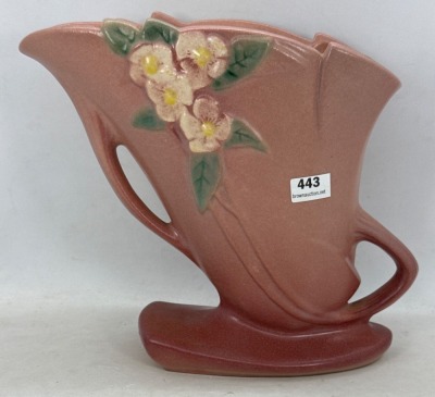Roseville Mock Orange 972-7" Vase, Pink - 2