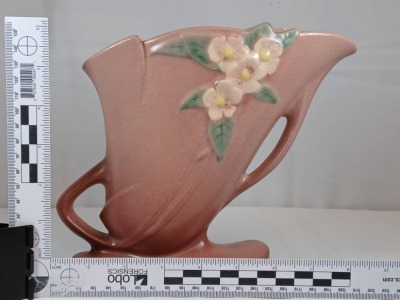 Roseville Mock Orange 972-7" Vase, Pink - 9
