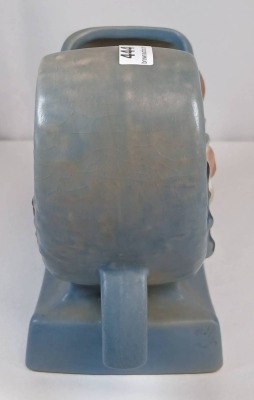 Roseville Magnolia 183-6" Cornucopia Vase, Blue - 3