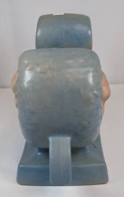 Roseville Magnolia 183-6" Cornucopia Vase, Blue - 5