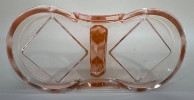 Indiana Glass Art Deco Pink Sugar and Creamer Set - 9