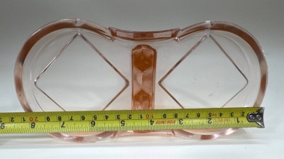 Indiana Glass Art Deco Pink Sugar and Creamer Set - 10
