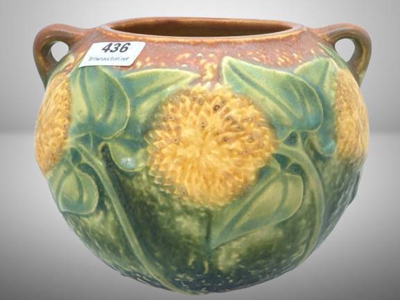 Roseville Sunflower 4" Bowl Vase