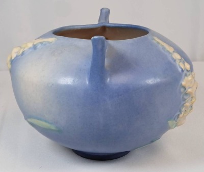Roseville Blue Foxglove 418-4" Bowl, Blue - 5