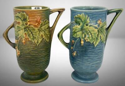 (2) Roseville Bushberry 29-6" Vases