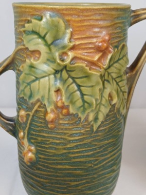(2) Roseville Bushberry 29-6" Vases - 7