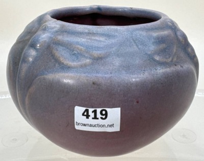 Van Briggle Lavender Dragonfly Bowl vase, ca. 1915 - 3