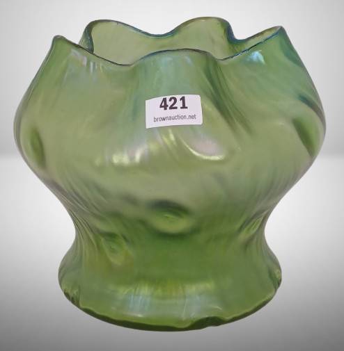 Loetz Iridescent Art Glass Bowl, 5-6 Inches
