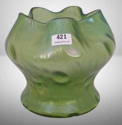 Loetz Iridescent Art Glass Bowl, 5-6 Inches