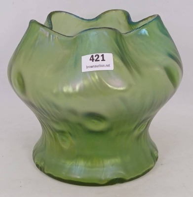 Loetz Iridescent Art Glass Bowl, 5-6 Inches - 2