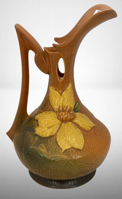 Roseville Clematis 17-10" Ewer, Brown