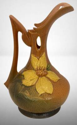 Roseville Clematis 17-10" Ewer, Brown
