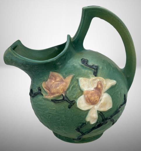 Roseville Magnolia No. 1327 Cider Pitcher, Green
