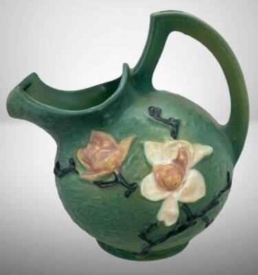 Roseville Magnolia No. 1327 Cider Pitcher, Green