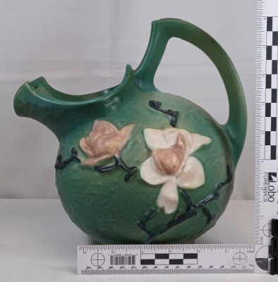 Roseville Magnolia No. 1327 Cider Pitcher, Green - 7
