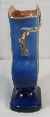 Roseville Pine Cone 121-7" Vase, Blue - 5