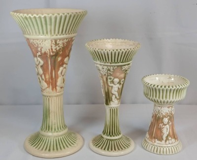 (3) Roseville Donatello Vases - 2