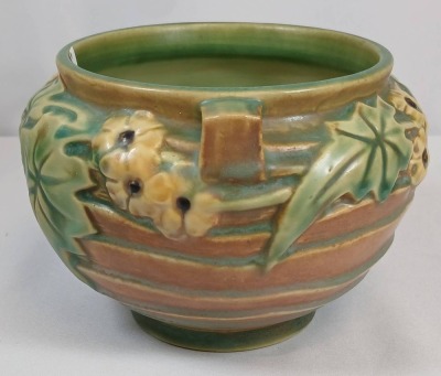 Roseville Luffa 631-4" Jardiniere, Green - 3