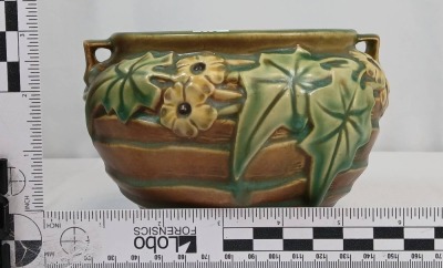 Roseville Luffa 631-4" Jardiniere, Green - 7